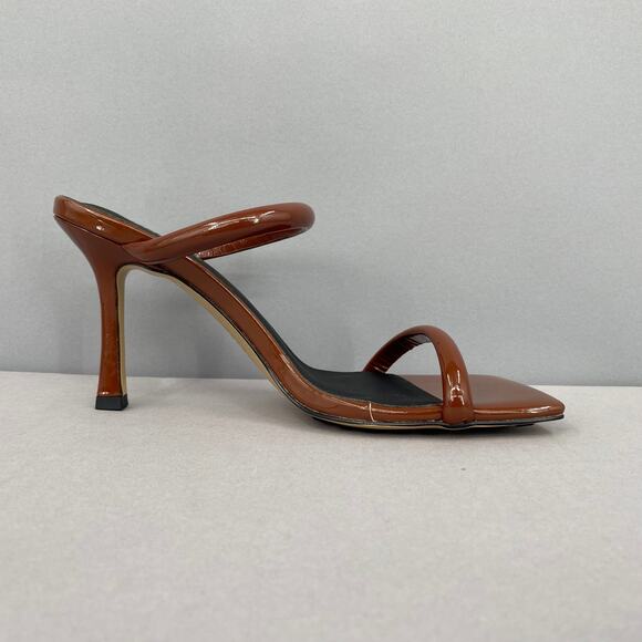 Alias Mae Lee Stiletto Heels Brown‎ Cognac Size 38 AMAE-WZ146 Strappy Sandals - Picture 12 of 14